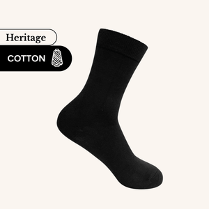 Heritage Crew Socks | Cotton | AUSTRALIAN MADE | Black