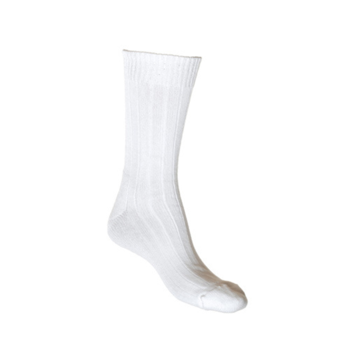 Cushion foot cotton crew socks for men women in White colour australia