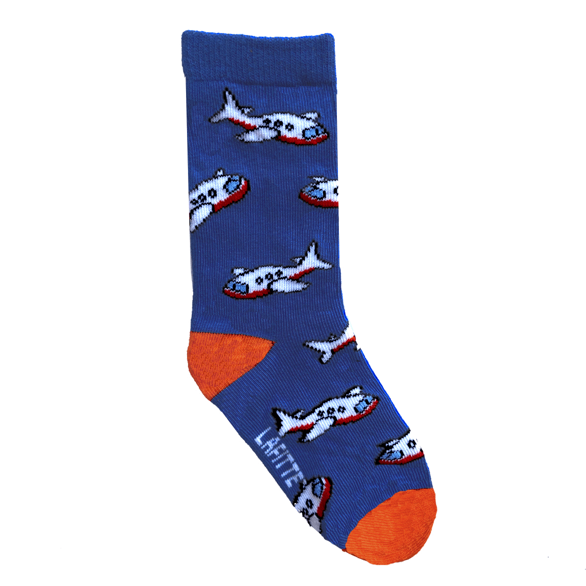 cotton socks for kids blue with aeroplanes au