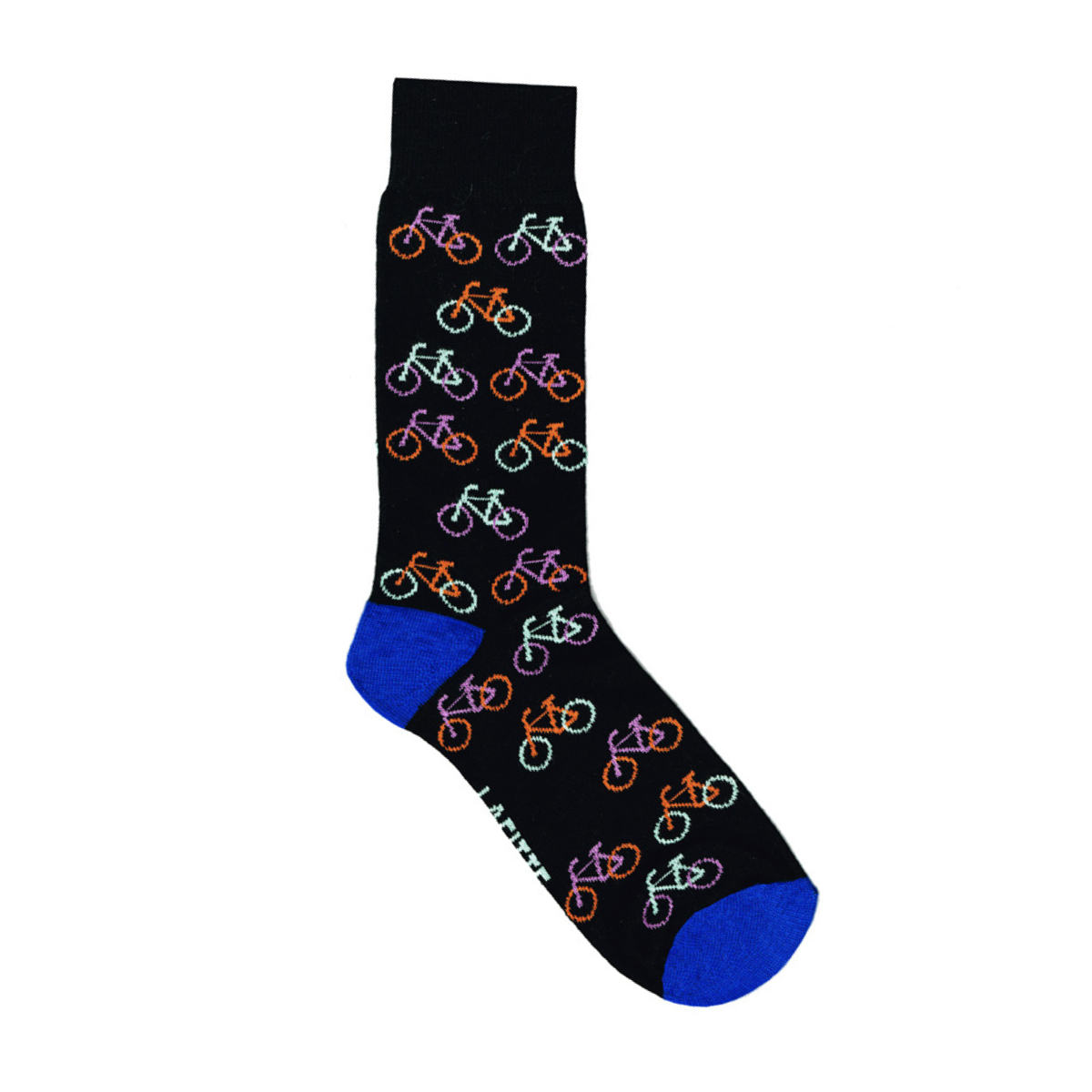 black mens crew cotton socks with bicycles aus