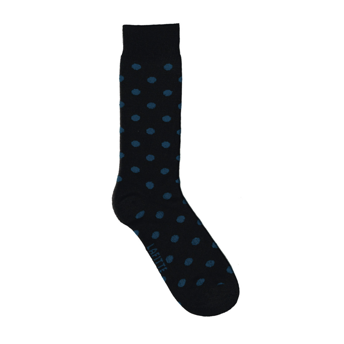 mens cotton crew socks black with blue spots aus