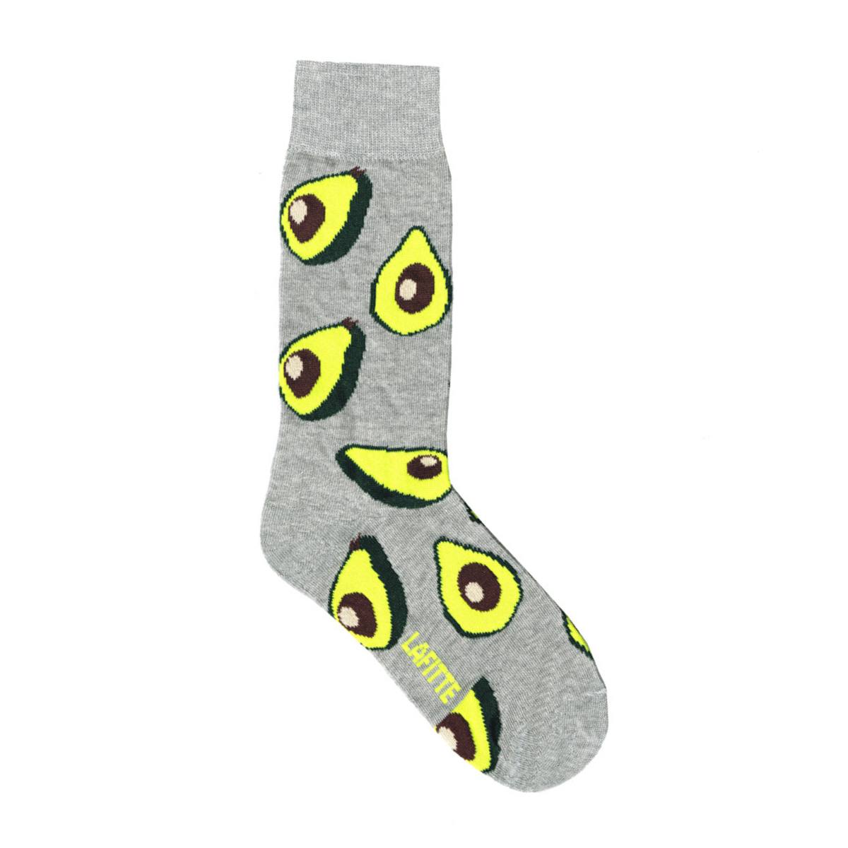 grey mens crew cotton socks with avocados aus