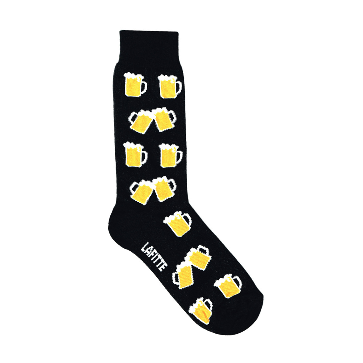 Black mens cotton socks crew beer aus