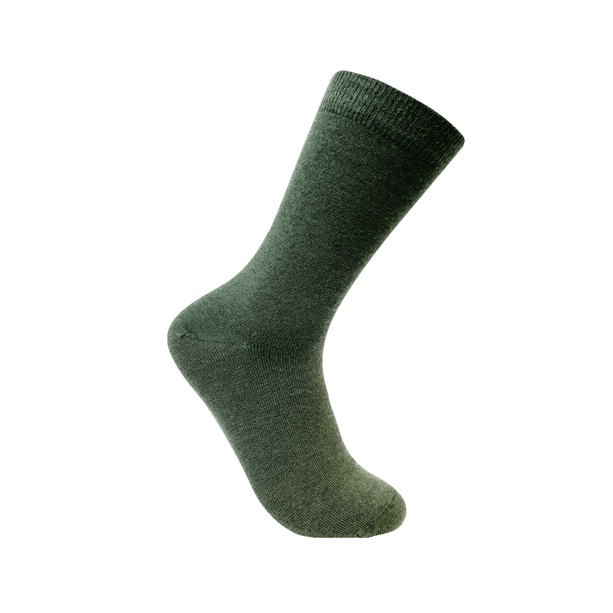 Australian merino wool crew socks in dark green 