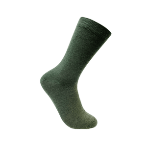 Australian merino wool crew socks in dark green 