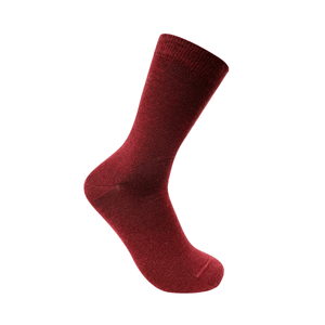 Australian merino wool crew socks in maroon 