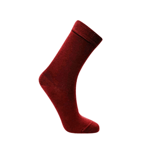 Australian merino wool crew socks in maroon